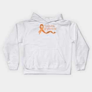 Invisible & Physical (Orange) Kids Hoodie